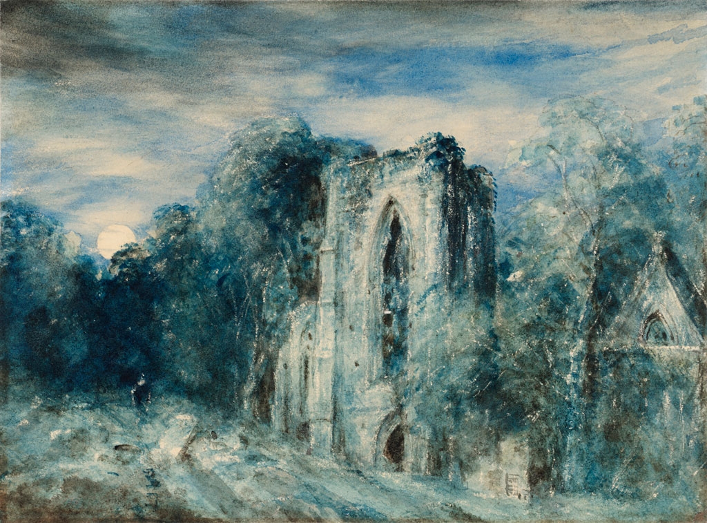 Constable: Netley abbey by moonlight