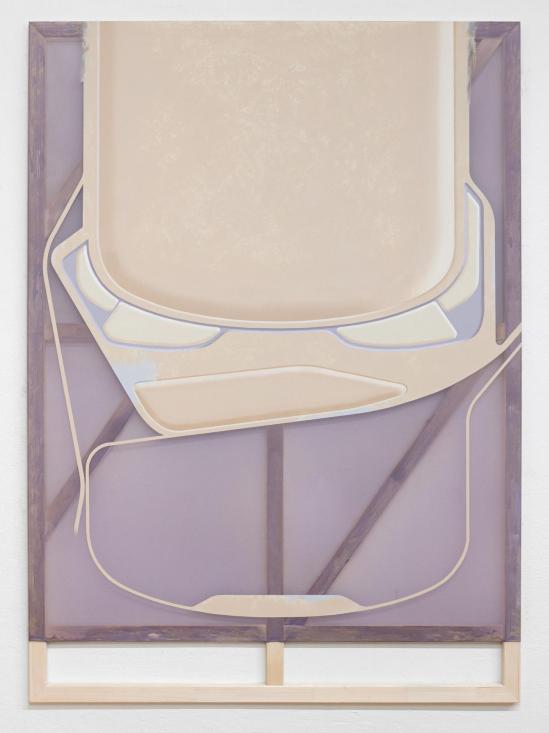 Milan Vagač, Gizmo_050323, 2023, Acrilico su tela trasparente, 180 x 130 cm.
