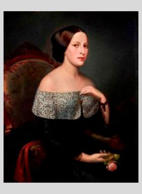 Felice Schiavoni: La baronessa Angela Reinelt, olio su tela, 88x70cm. Ca’ Pesaro – Galleria Internazionale d’Arte Moderna
