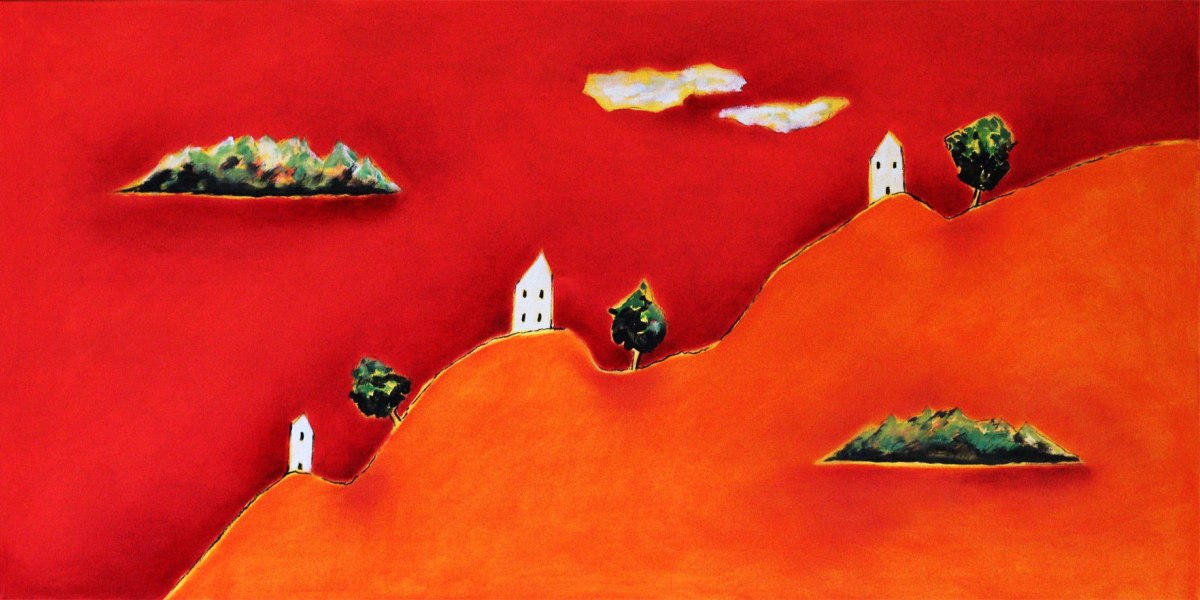 Guardiamo il cielo con tutta l'anima,2024,cm 50x100